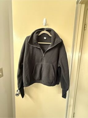 Old Navy Black Half-Zip Fleece Pullover
